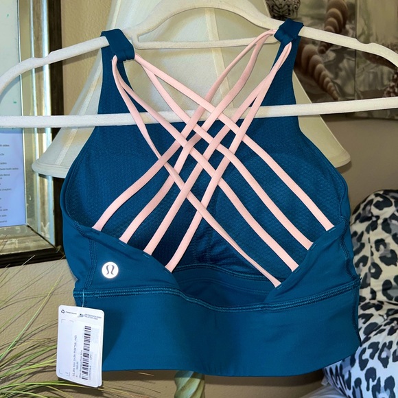 lululemon athletica Tops - NEW Lululemon Bra Free To Be Wild • size 6 • Color: Blue Borealis/Pink Mist